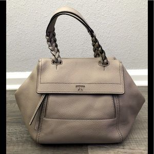 TORY BURCH Half Moon Leather Satchel